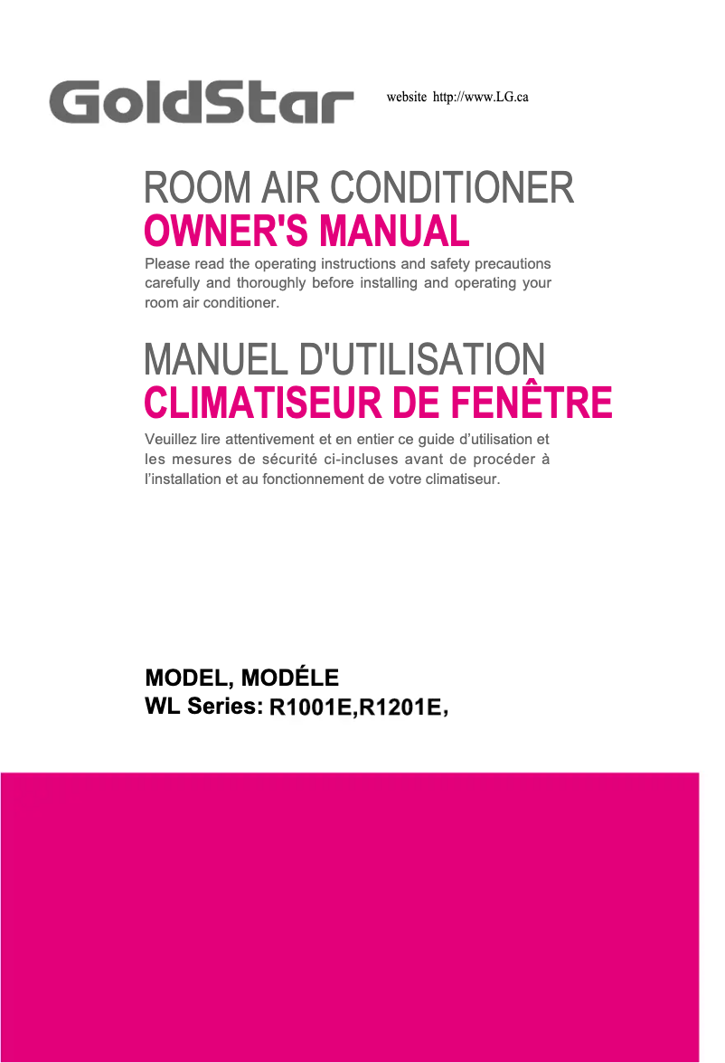 Page 1 de la notice Manuel utilisateur LG R1001E