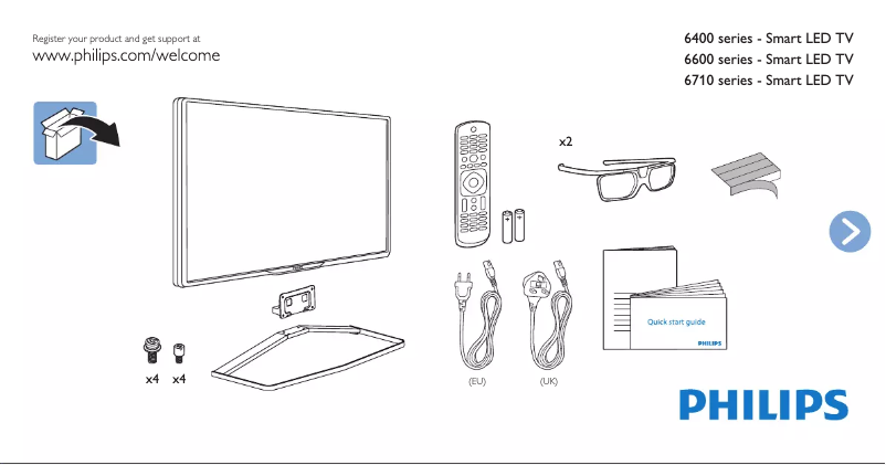 Page n°1 - Guide de démarrage rapide Philips 65PFS6659