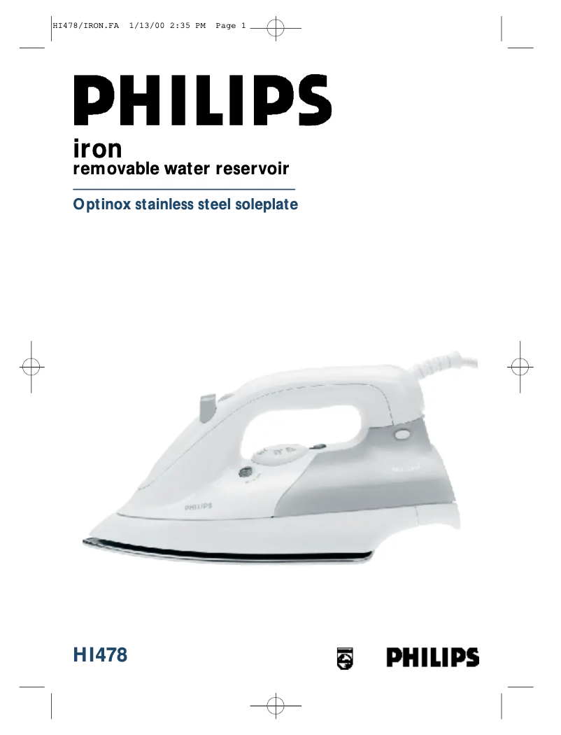 Página 1 del manual Manual de usuario Philips HI478