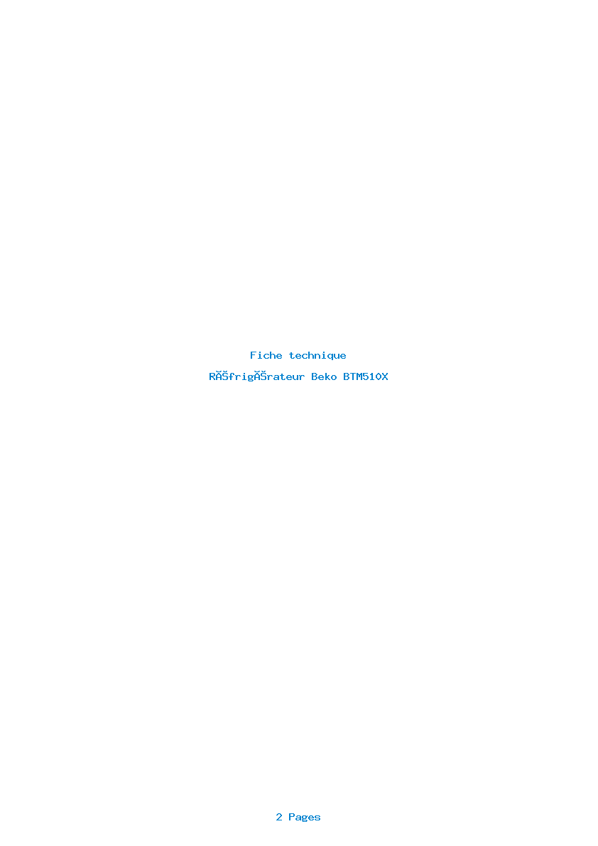 Image de la première page du manuel de l'appareil BTM510X