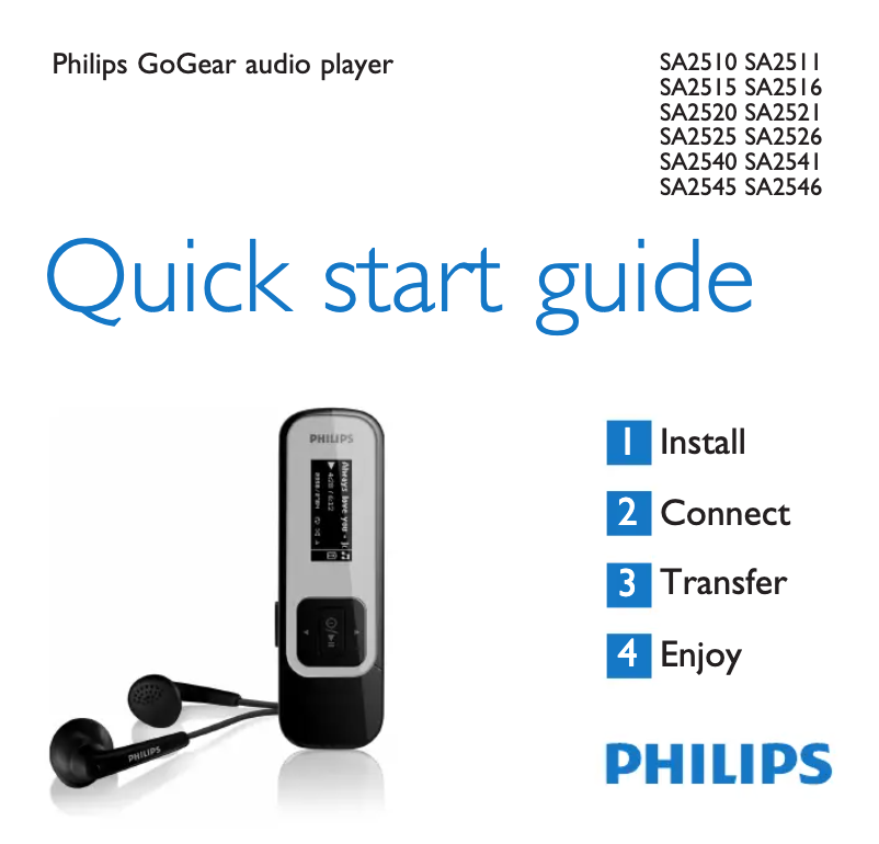 Page n°1 - Manuel utilisateur Philips GoGear SA2520