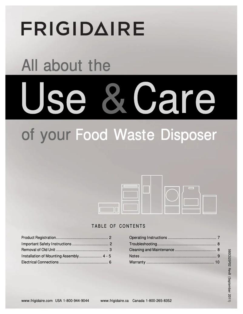 Página 1 del manual Manual de usuario Frigidaire FFDI502CMS