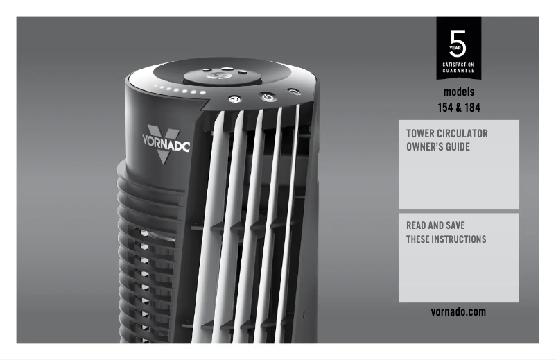 Page 1 de la notice Manuel utilisateur Vornado 154