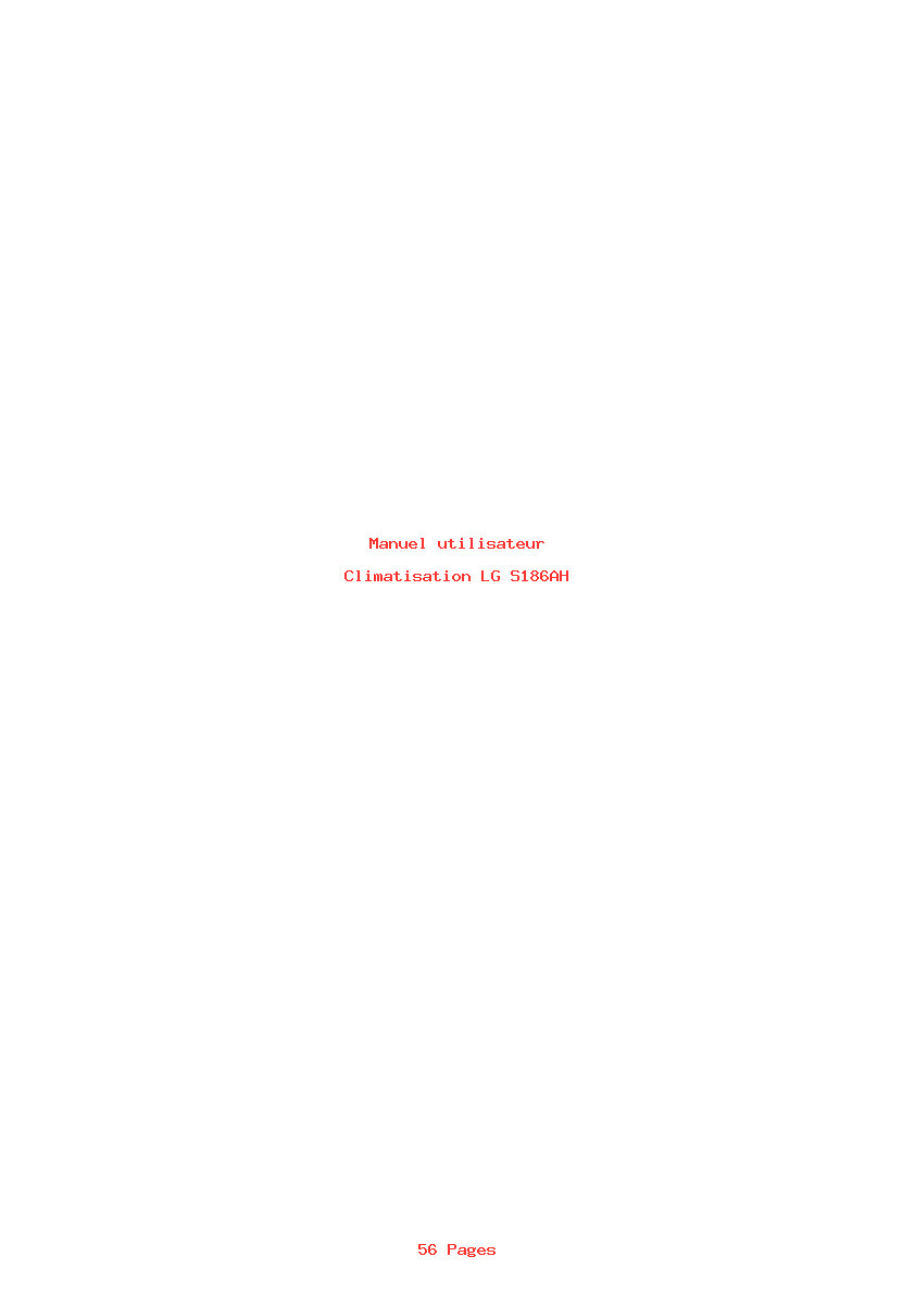 Page 1 de la notice Manuel utilisateur LG S186AH