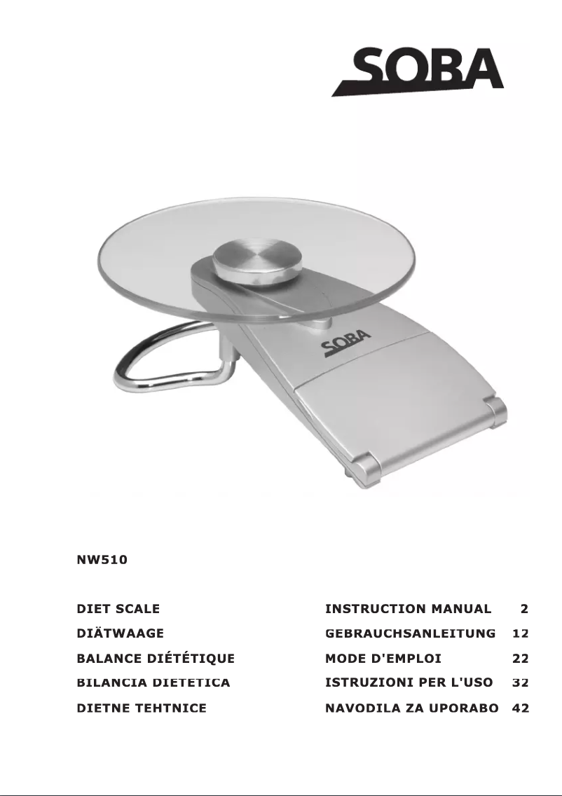 Page 1 de la notice Manuel utilisateur Soba NW510