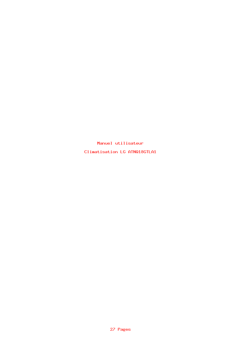 Image de la première page du manuel de l'appareil ATNQ18GTLA1
