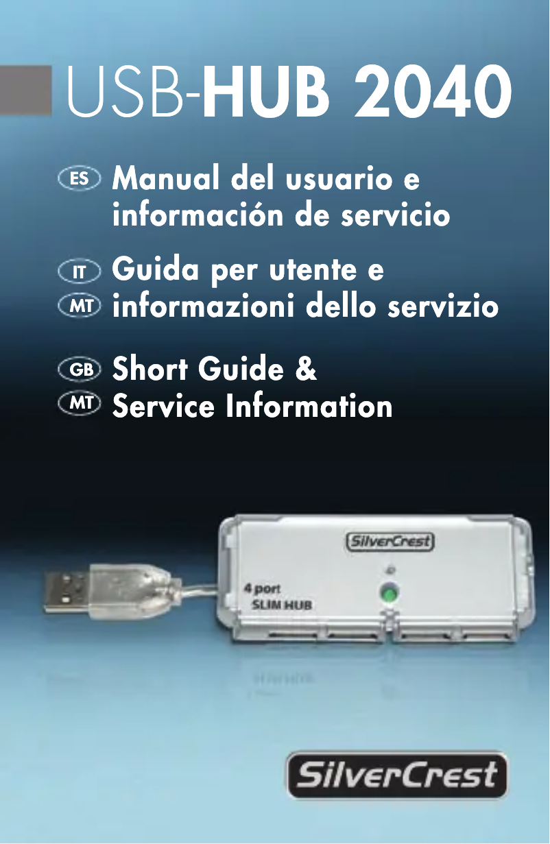 Page 1 de la notice Manuel utilisateur SilverCrest 2040