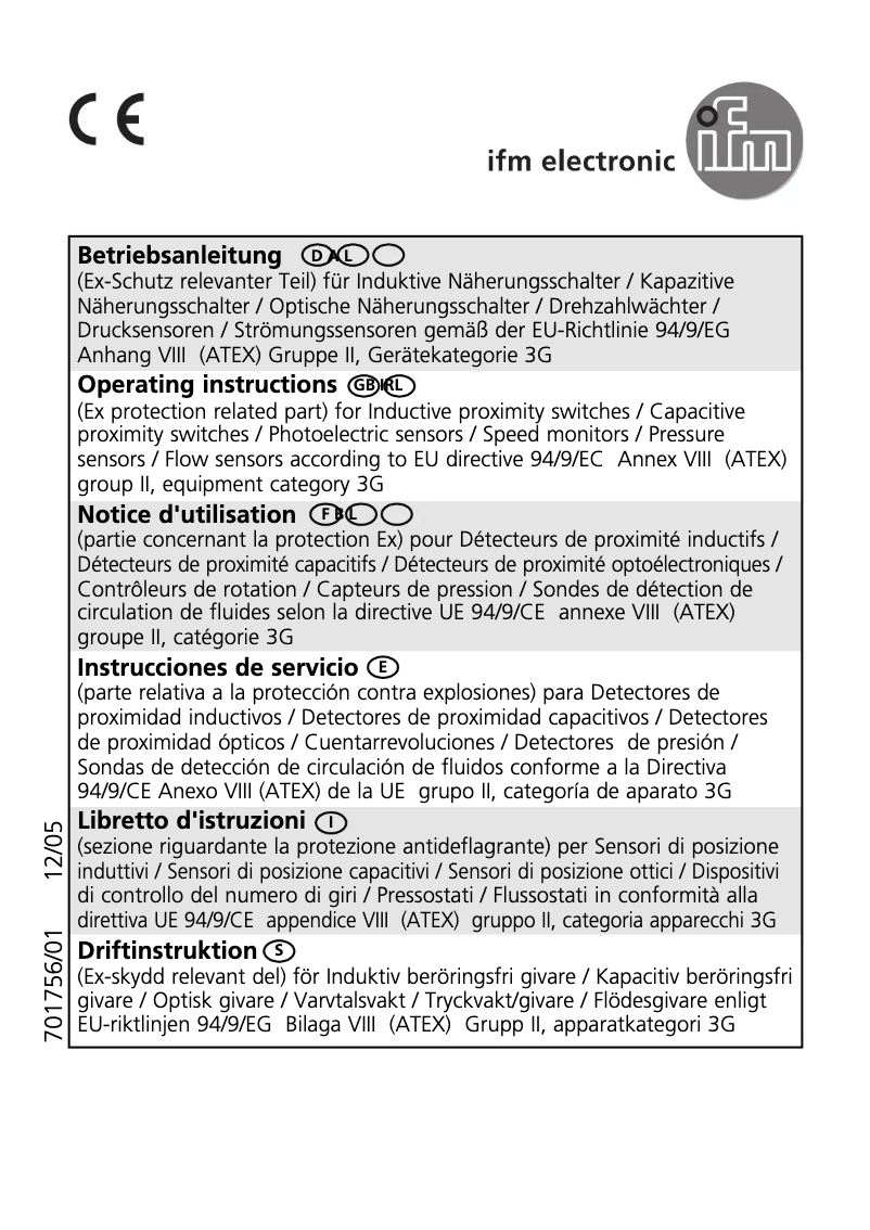 Página 1 del manual Manual de usuario IFM IFT22A