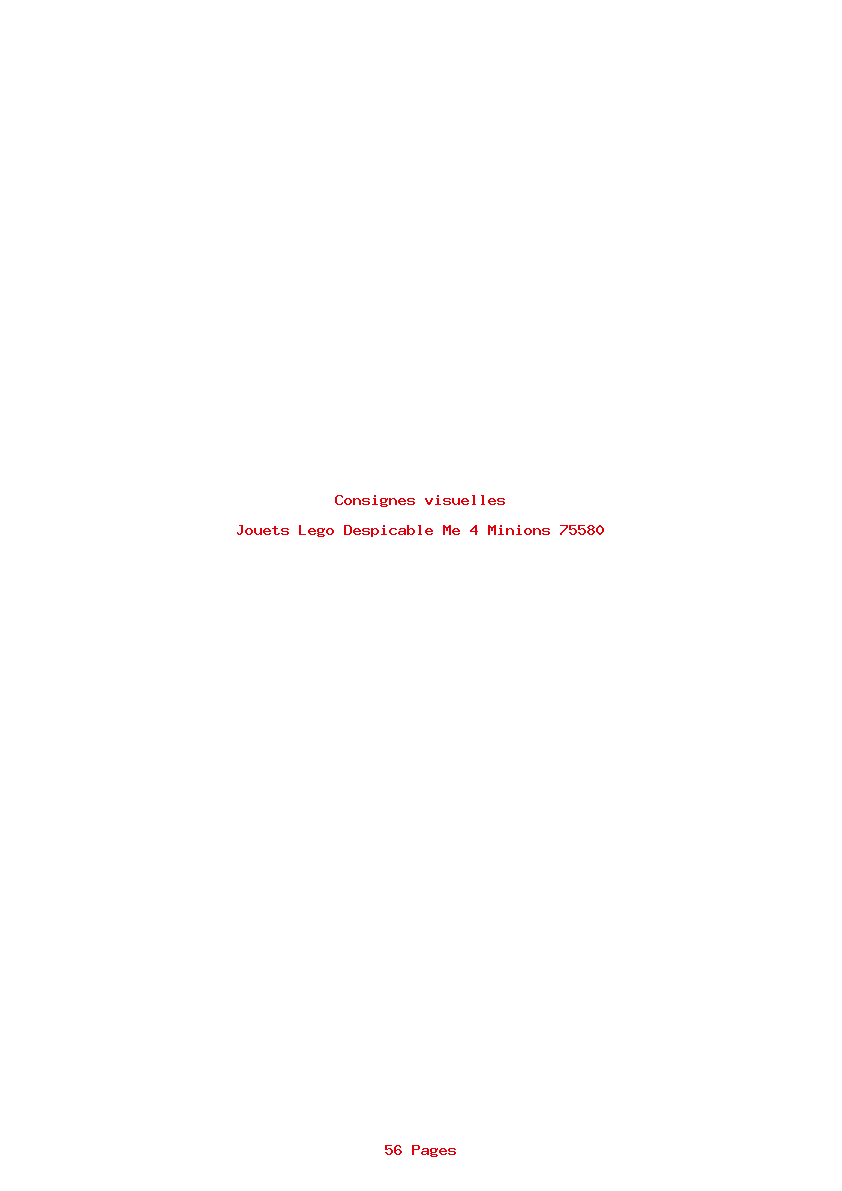 Page 1 de la notice Consignes visuelles Lego Despicable Me 4 Minions 75580