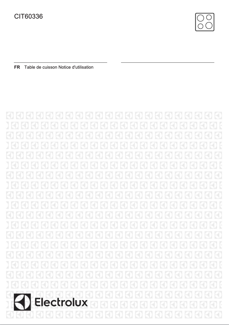 Page 1 de la notice Manuel utilisateur Electrolux CIT60336