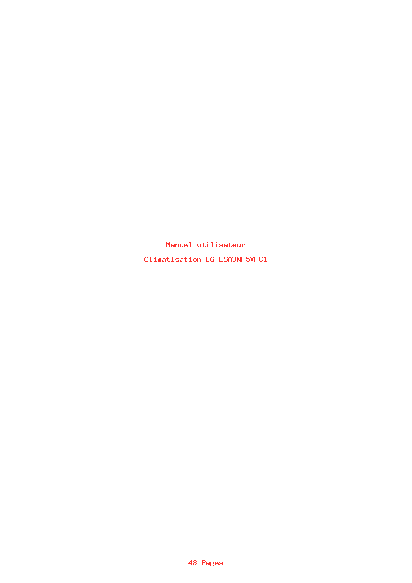 Image de la première page du manuel de l'appareil LSA3NF5VFC1
