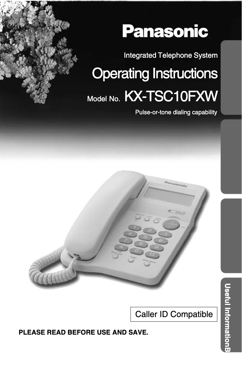 Imagen de la primera página del manual del dispositivo KX-TSC10