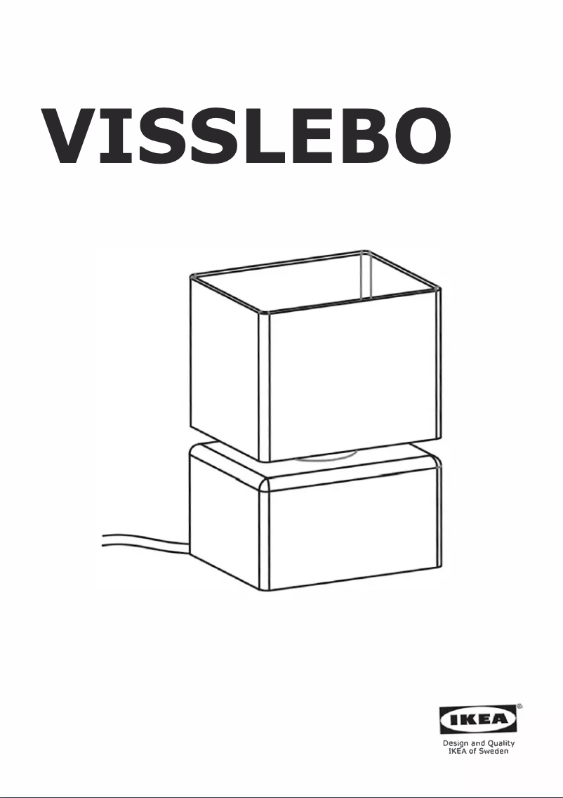Page 1 de la notice Instructions / montage Ikea VISSLEBO