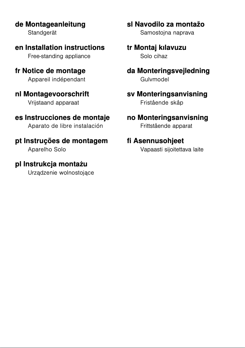 Page 1 of the manual Installation Guide Bosch KGN34VL20G