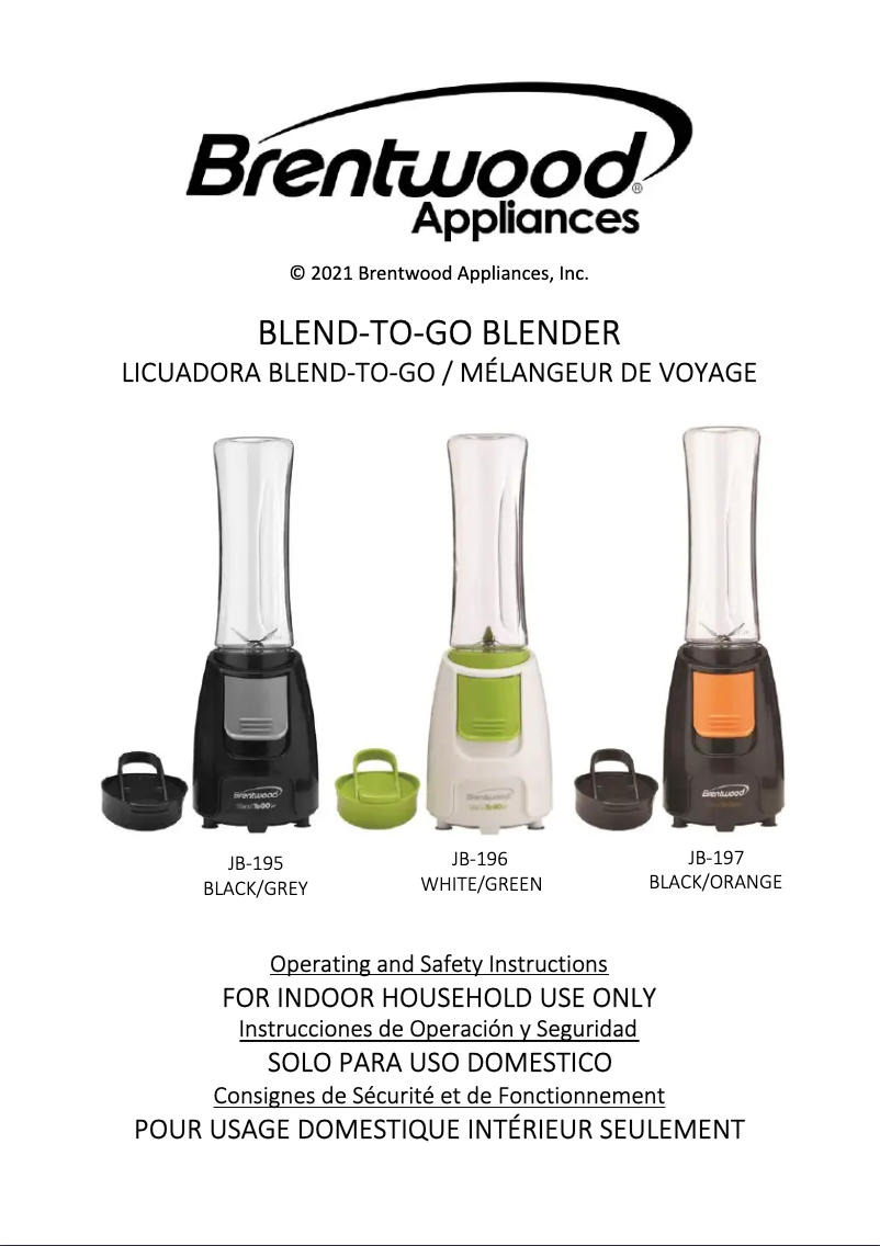 Page 1 of the manual User Manual Brentwood JB-195