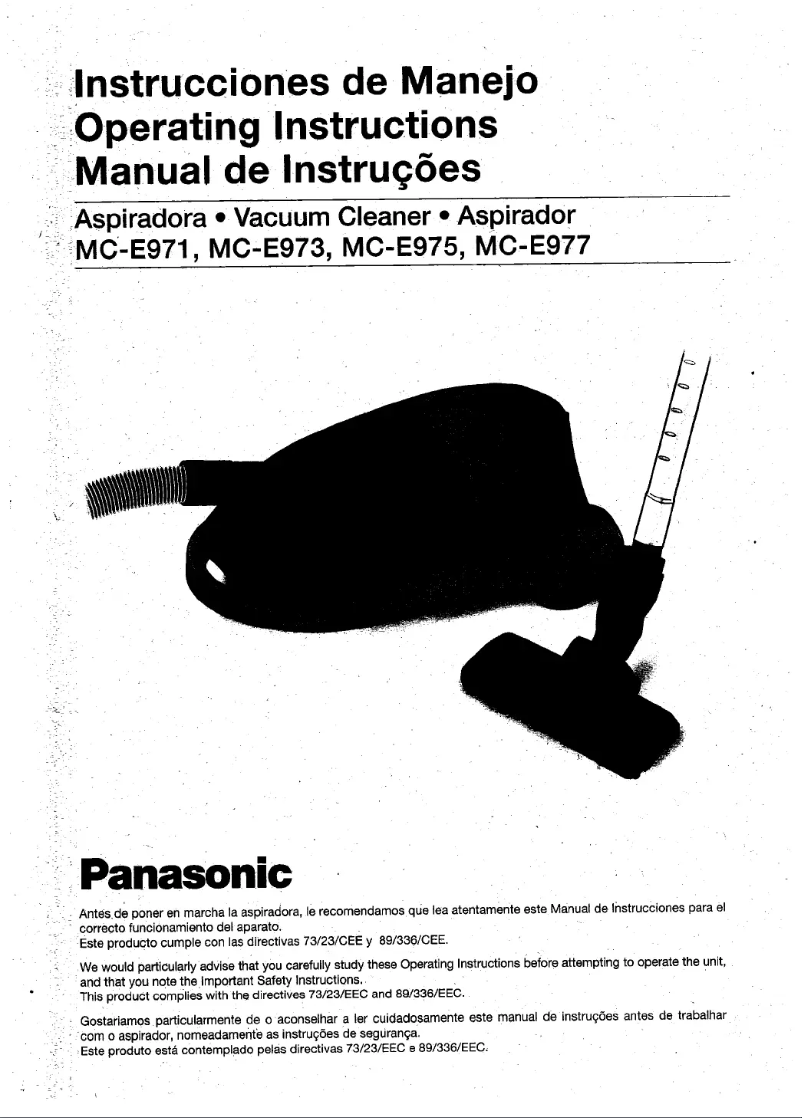 Página 1 del manual Manual de usuario Panasonic MC-E973