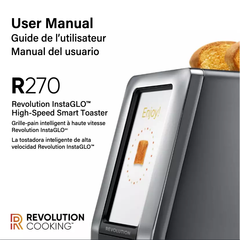 Page 1 de la notice Manuel utilisateur Revolution Cooking InstaGLO R270