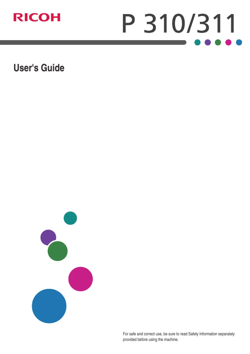 Página 1 del manual Manual de usuario Ricoh P 310