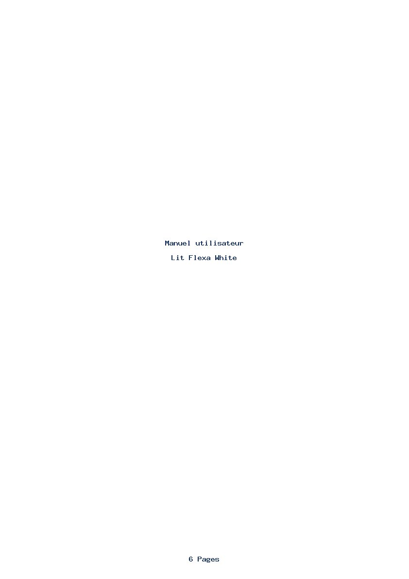 Page 1 de la notice Manuel utilisateur Flexa White