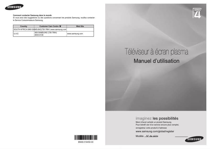 Página 1 del manual Manual de usuario Samsung PS50A410C1