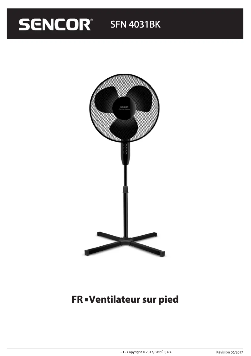 Page 1 de la notice Manuel utilisateur Sencor SFN 4031BK