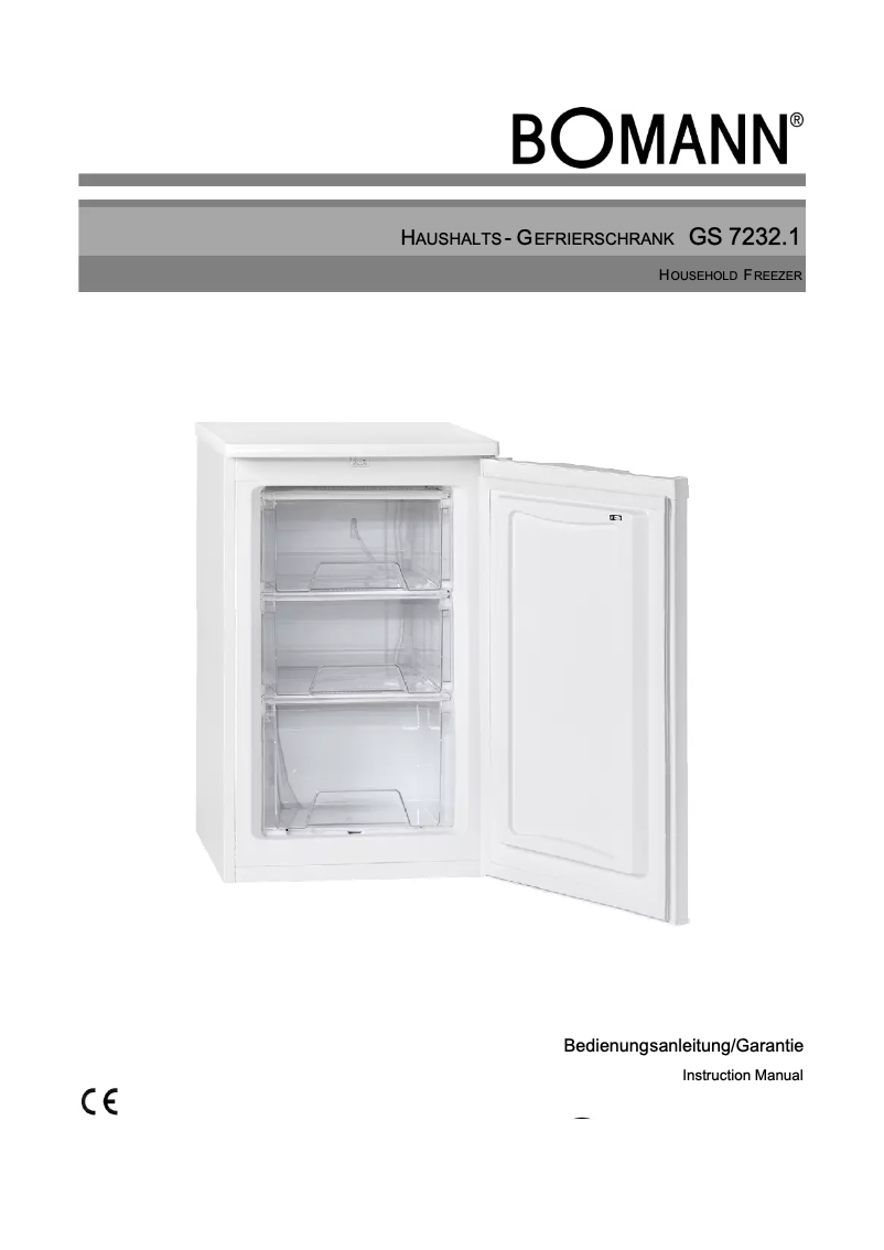 Page 1 de la notice Manuel utilisateur Bomann GS 7232.1