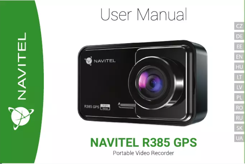 Page 1 de la notice Manuel utilisateur Navitel R385 GPS