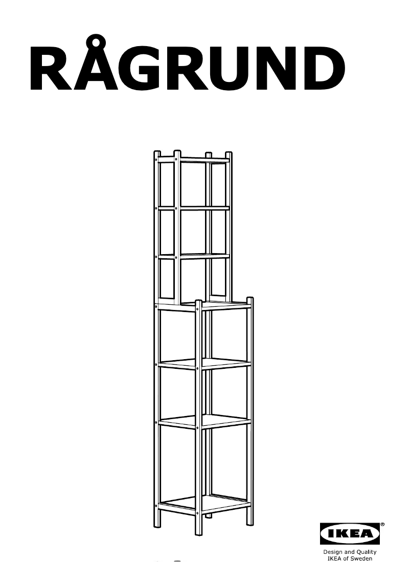 Page 1 de la notice Instructions / montage Ikea RAGRUND