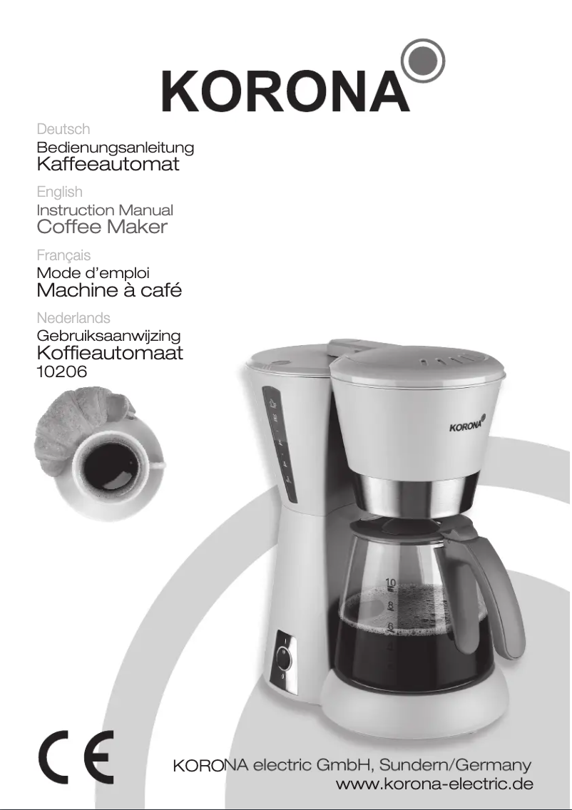 Page 1 de la notice Manuel utilisateur Korona 10206