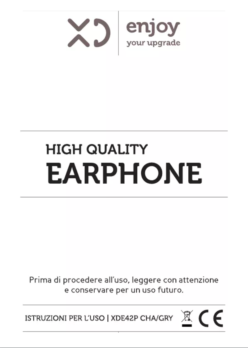 Page 1 de la notice Manuel utilisateur XD E42PCHA