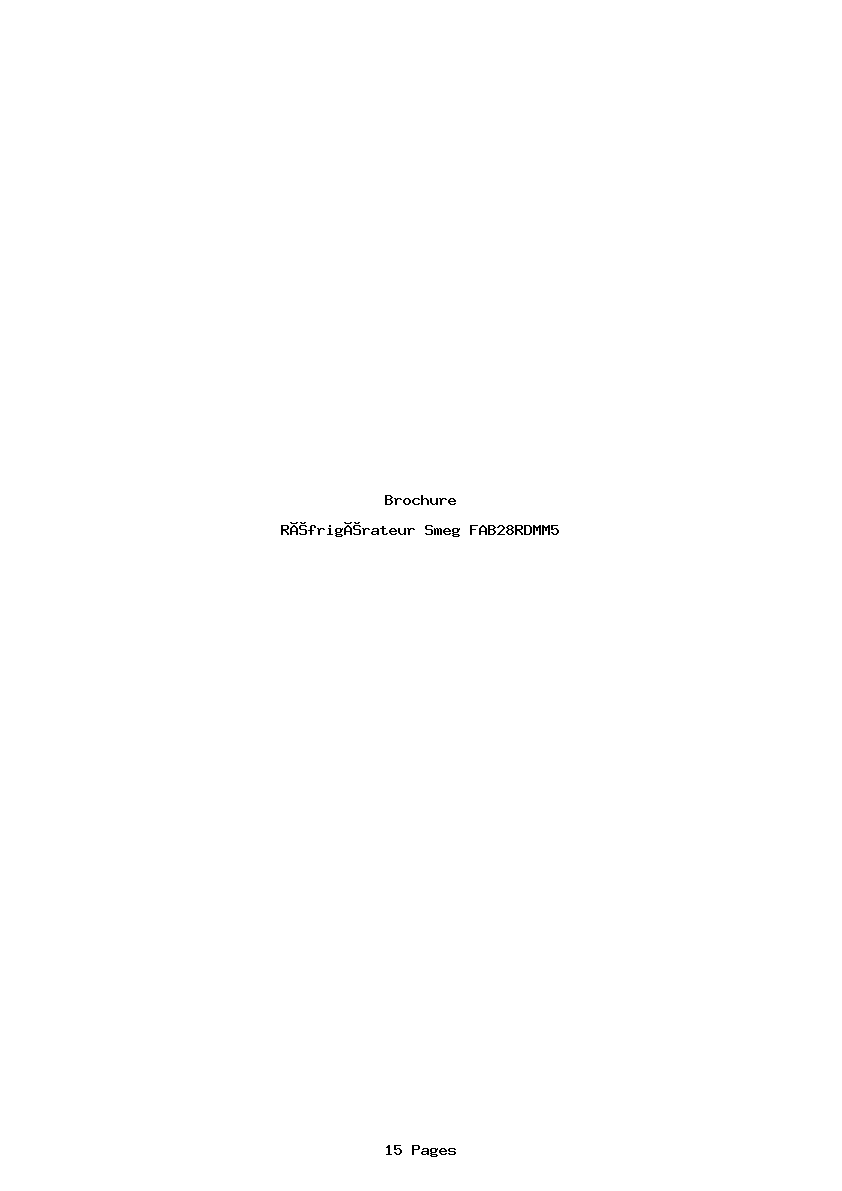 Page 1 de la notice Brochure Smeg FAB28RDMM5
