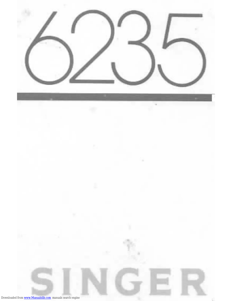 Página 1 del manual Manual de usuario Singer 6235