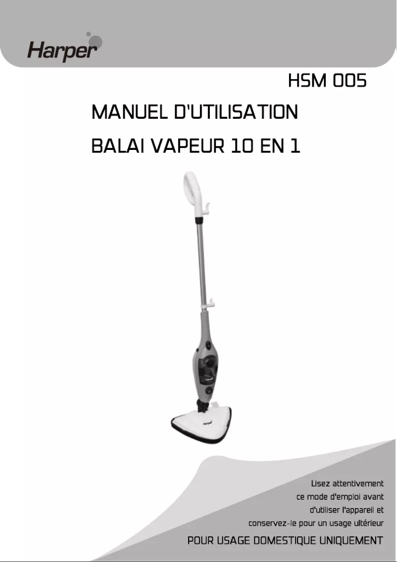 Page 1 de la notice Manuel utilisateur Harper HSM 005