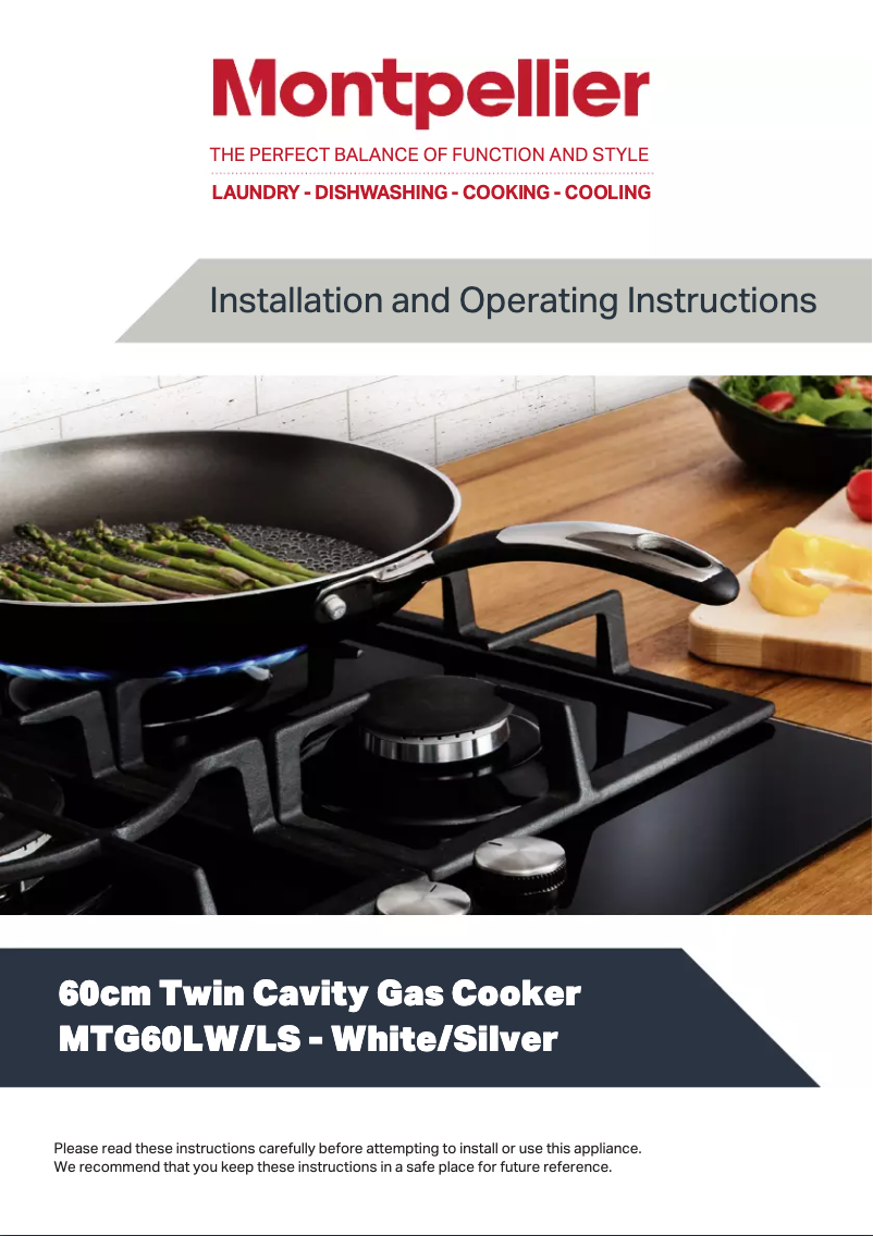 Page 1 de la notice Manuel utilisateur Montpellier MTG60LW