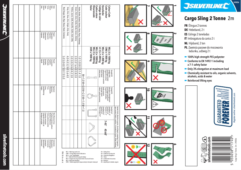 Page 1 de la notice Manuel utilisateur Silverline 245056