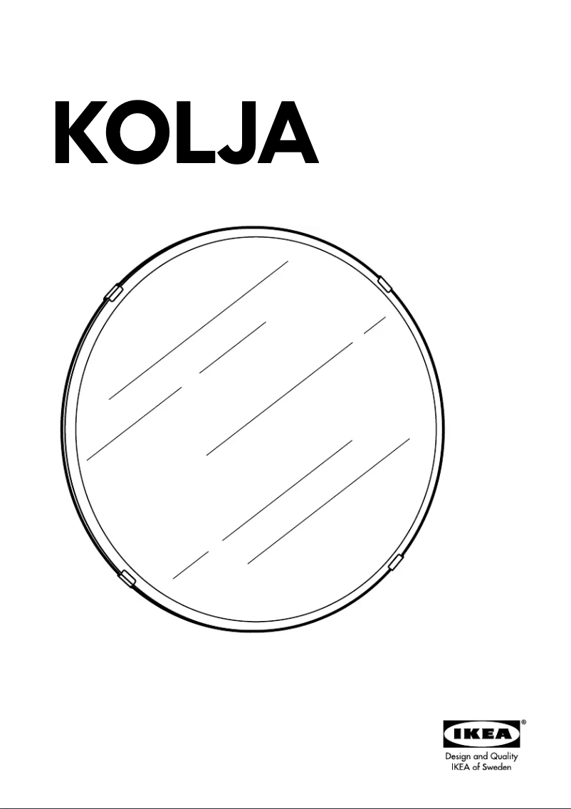 Page 1 de la notice Manuel utilisateur Ikea KOLJA (ROUND)
