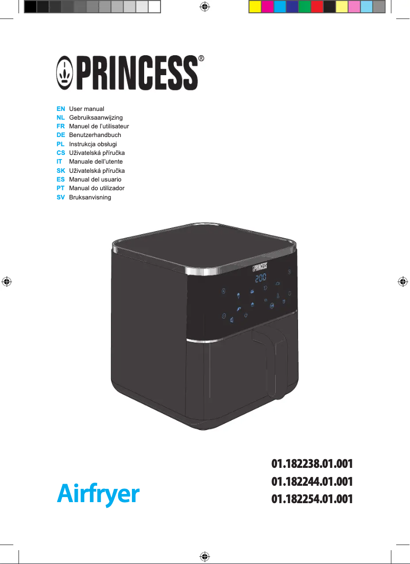 Page 1 de la notice Manuel utilisateur Princess Airfryer 182244