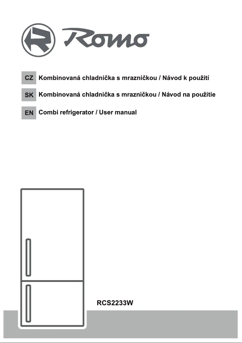 Page 1 de la notice Guide d'installation Romo RCS2233W