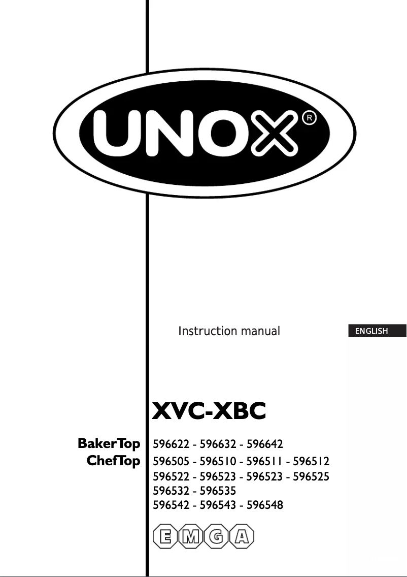 Page 1 de la notice Manuel utilisateur Unox ChefTop