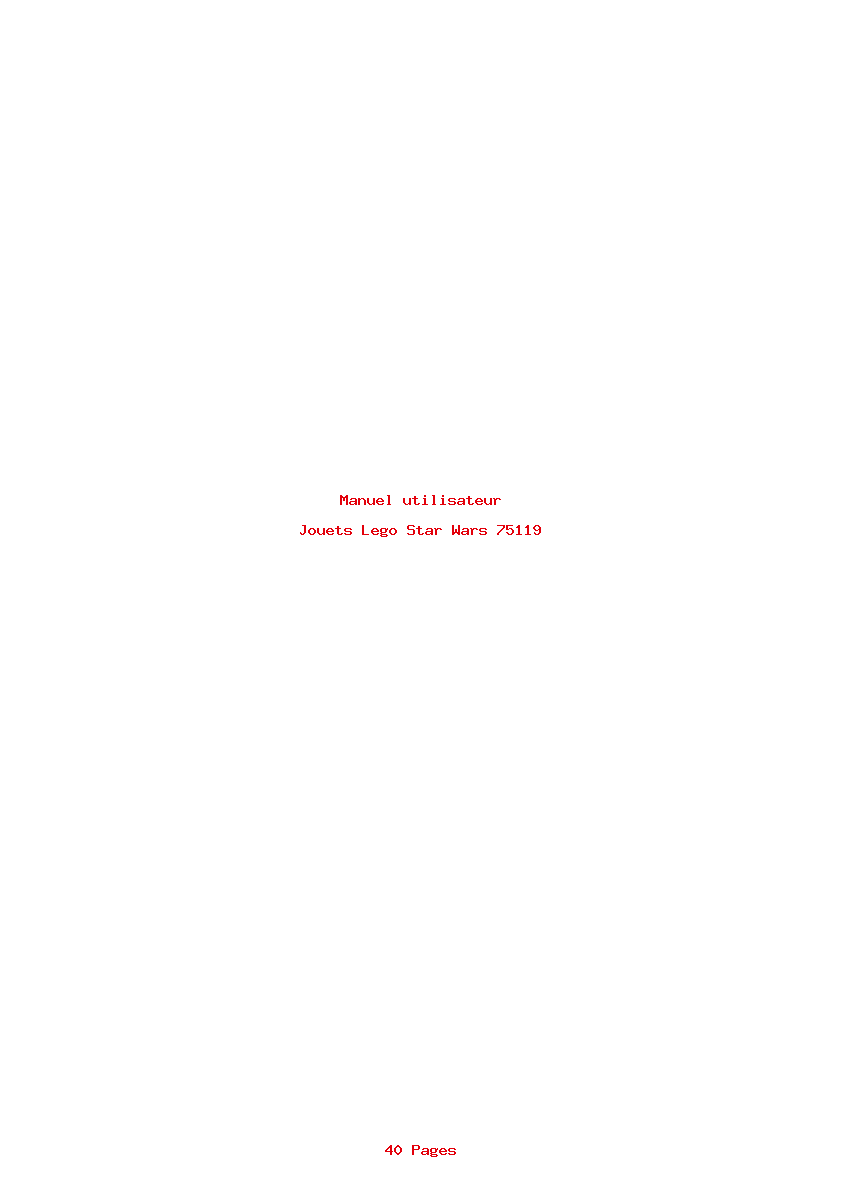 Page 1 de la notice Manuel utilisateur Lego Star Wars 75119