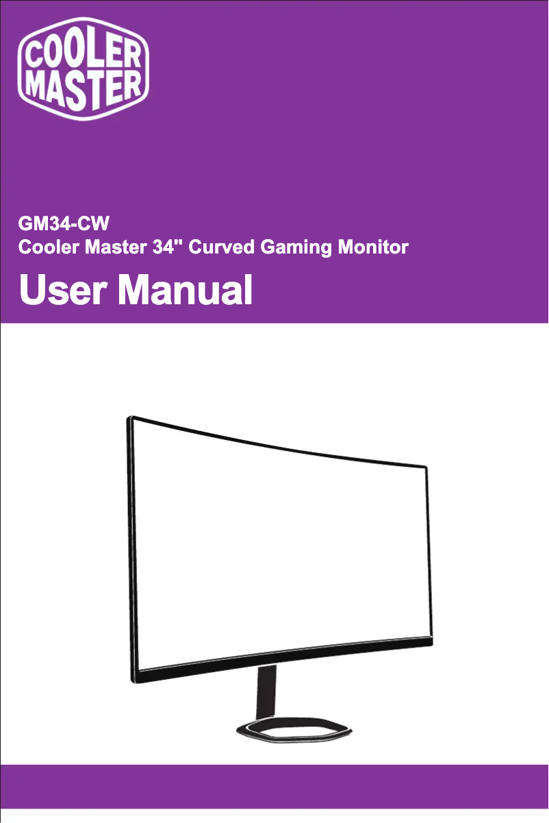 Page 1 de la notice Manuel utilisateur Cooler Master Gaming GM34-CW
