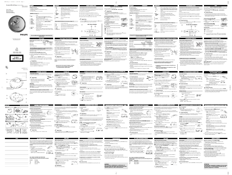 Page 1 de la notice Manuel utilisateur Philips EXP3361