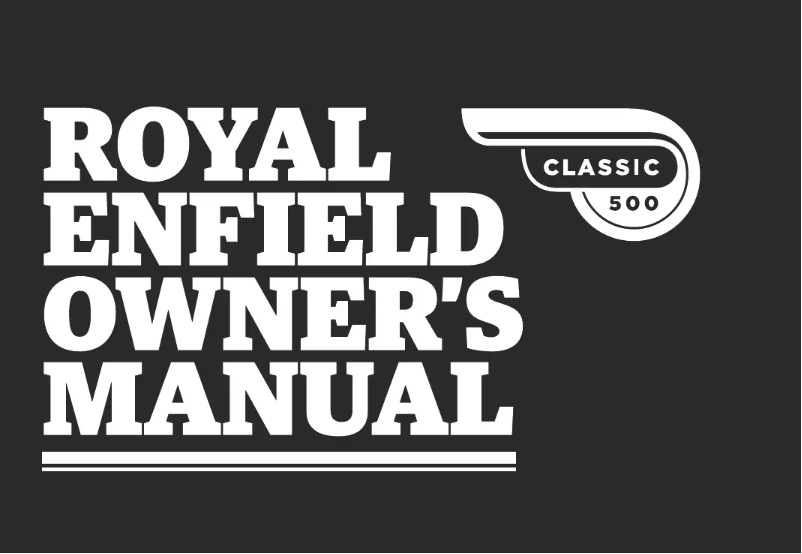 Page 1 of the manual User Manual Royal Enfield Classic 500 (2014)