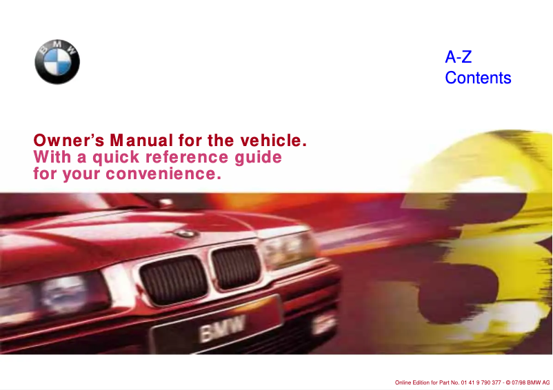 Página 1 del manual Manual de usuario BMW 328i E36 (1998)