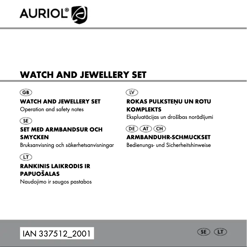 Page 1 de la notice Manuel utilisateur Auriol IAN 337512