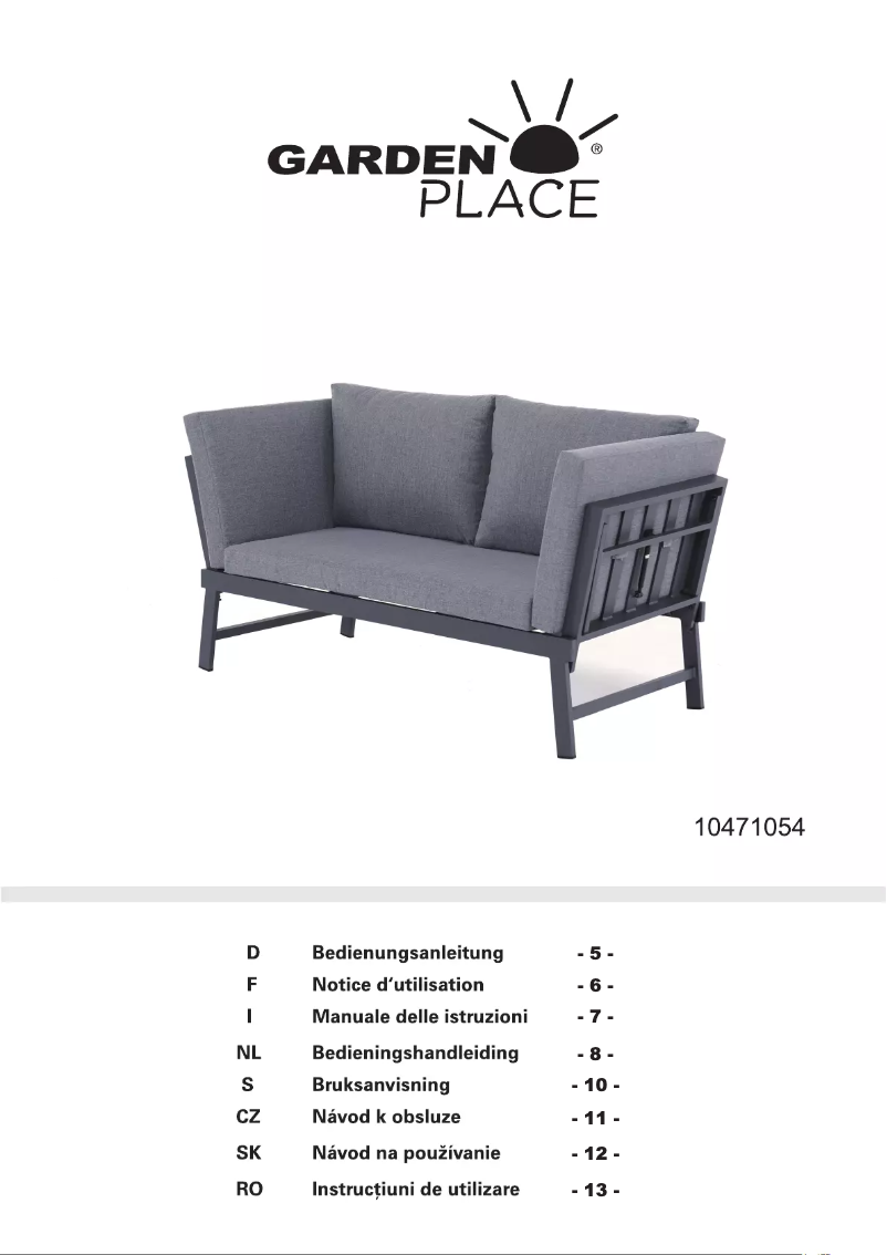 Página 1 del manual Manual de usuario Garden Place Leila