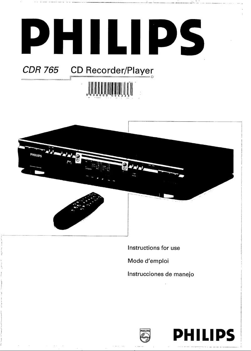 Página 1 del manual Manual de usuario Philips CDR 765