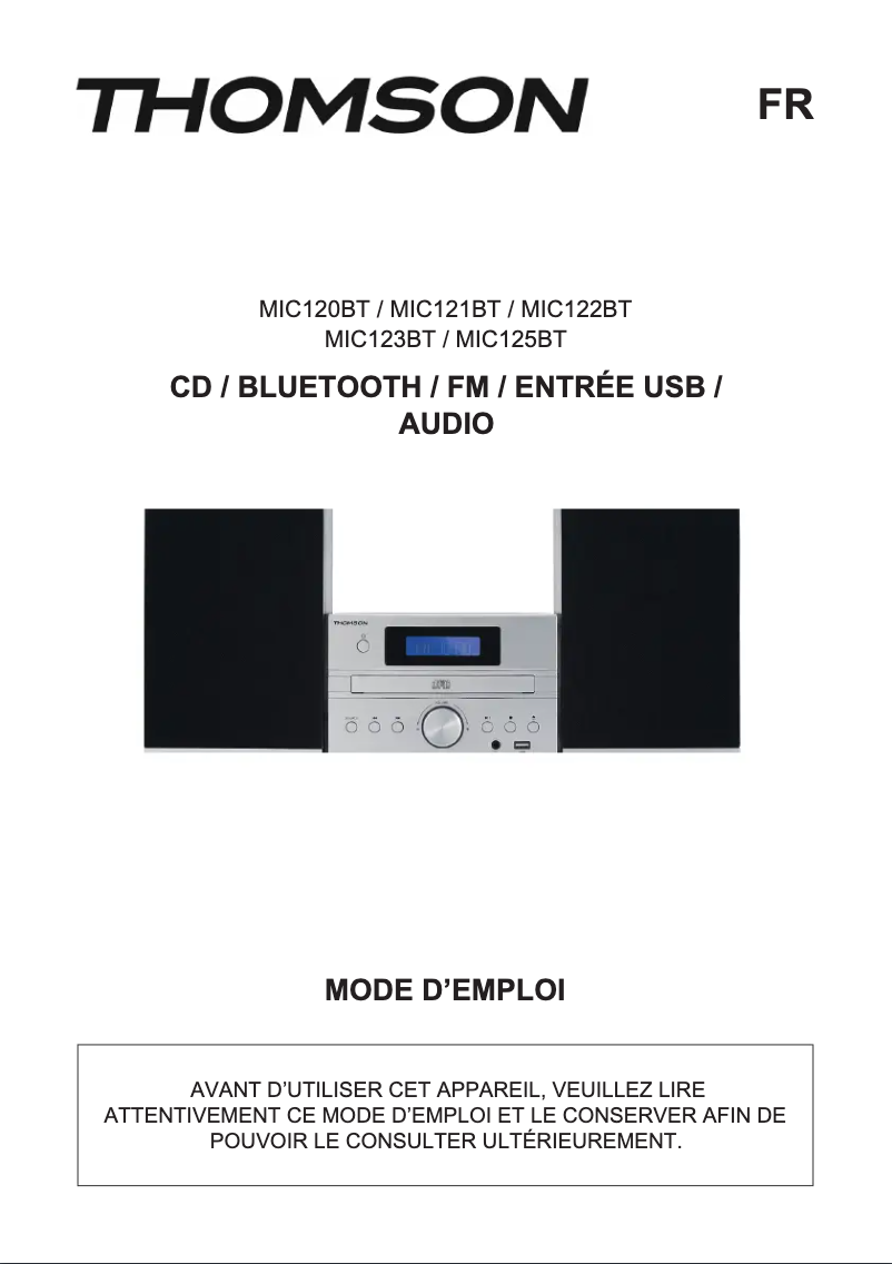 Página 1 del manual Manual de usuario Thomson MIC121BT