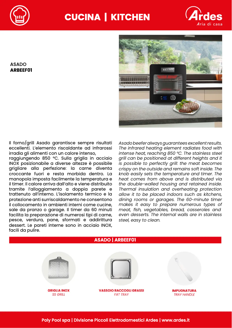 Page 1 de la notice Fiche technique Ardes ARBEEF01