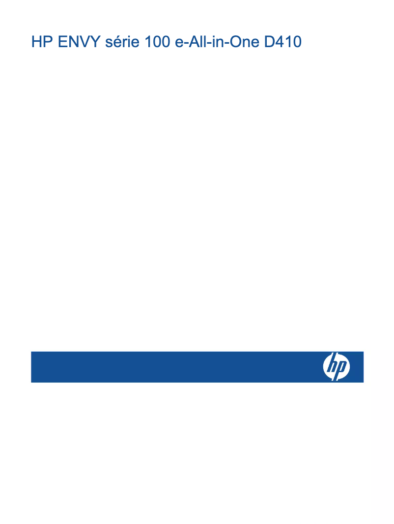Page n°1 - Manuel utilisateur HP ENVY 100 e-All-in-One D410